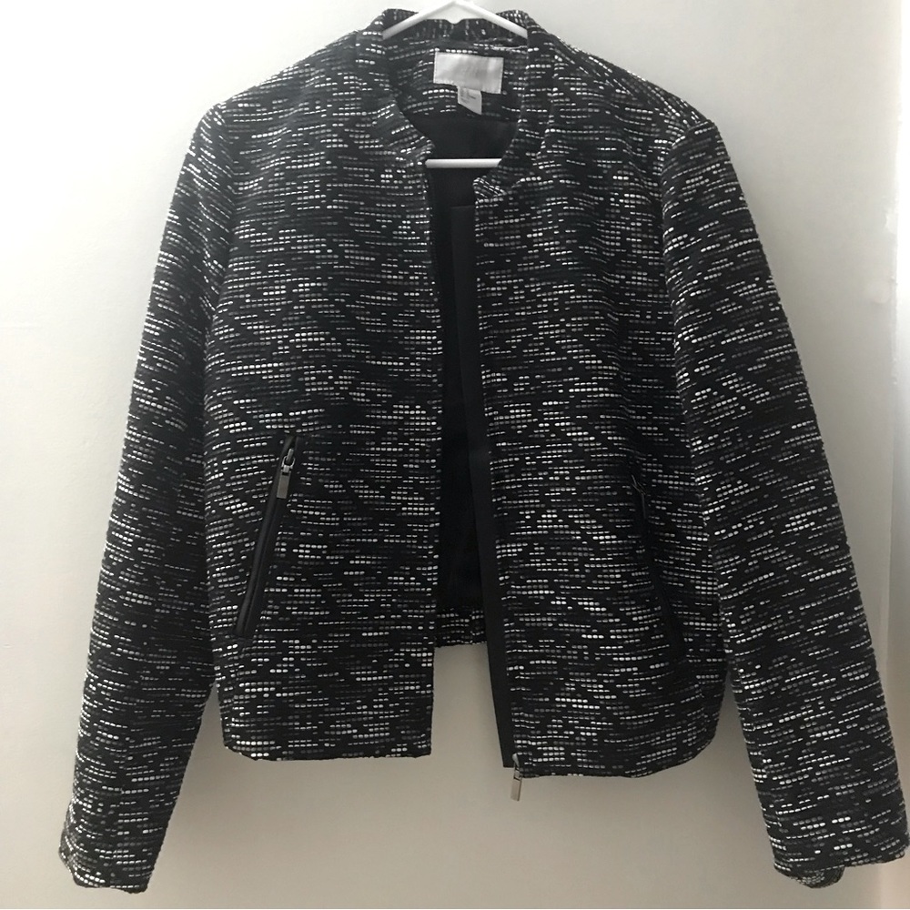 H&M Zip front tweed jacket